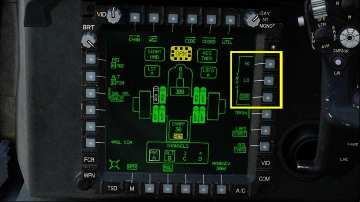 TRAJ - allows you to select the missile trajectory - DCS AH-64D Apache: AGM-114K Hellfire II Missile - Weapons Employment - DCS AH-64 Apache Guide