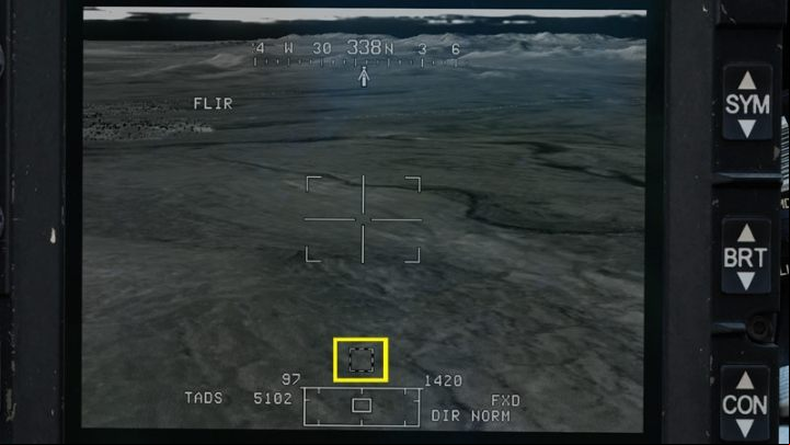 If the TADS is looking at the target outside of the missile's tracking limits, the Missile Constrain Box line will change to dotted line - DCS AH-64D Apache: AGM-114K Hellfire II Missile - Weapons Employment - DCS AH-64 Apache Guide