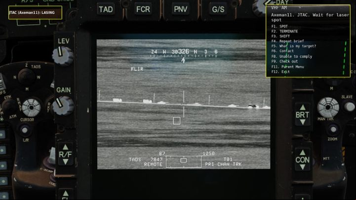 Continue exchanging messages with the JTAC until LASER ON - LASING - DCS AH-64D Apache: AGM-114K Hellfire II Missile - Weapons Employment - DCS AH-64 Apache Guide