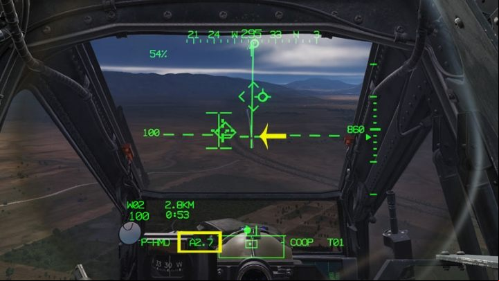 On IHADSS, the field AX - DCS AH-64D Apache: 2.75 Unguided Rockets Hydra-70 - Weapons Employment - DCS AH-64 Apache Guide
