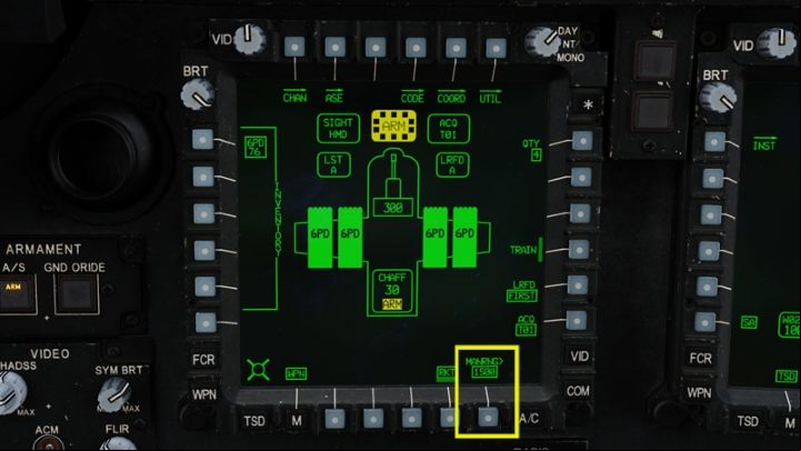 Press the MANRNG button - DCS AH-64D Apache: 2.75 Unguided Rockets Hydra-70 - Weapons Employment - DCS AH-64 Apache Guide