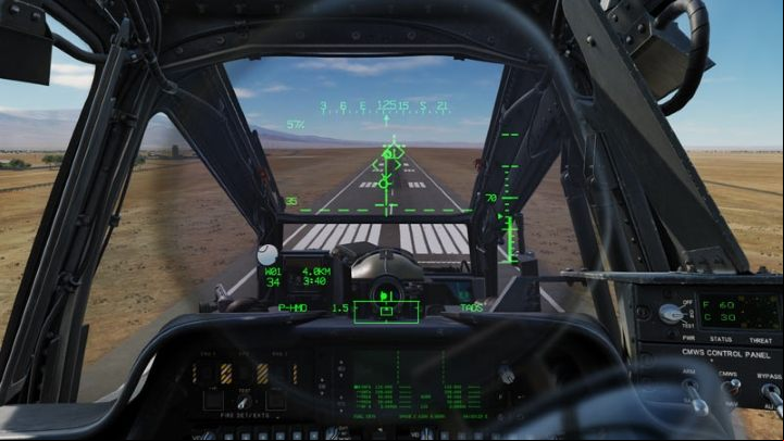 Just above the runway, at altitude of approx - DCS AH-64D Apache: Landing - Flight and Navigation - DCS AH-64 Apache Guide