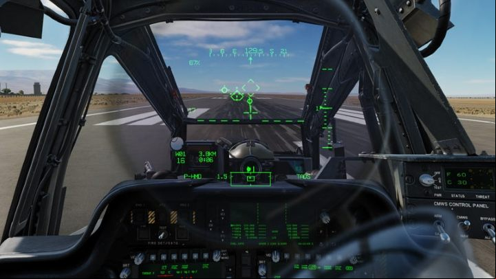 Once you feel "light on wheels", lower the collective to idle position - DCS AH-64D Apache: Landing - Flight and Navigation - DCS AH-64 Apache Guide