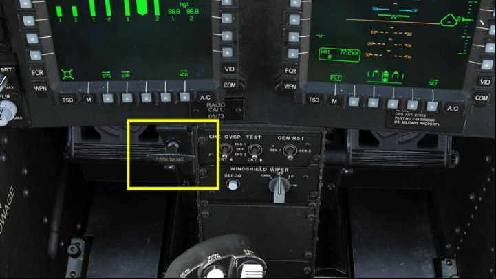 Release the parking brake - DCS AH-64D Apache: Taxi and Take Off - Flight and Navigation - DCS AH-64 Apache Guide
