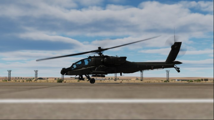 Once the helicopter becomes "light on wheels", pull the cyclic back towards you while still gently increasing the collective - DCS AH-64D Apache: Taxi and Take Off - Flight and Navigation - DCS AH-64 Apache Guide