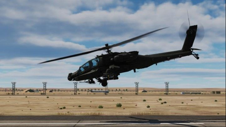 When the helicopter takes off from the ground and is approx - DCS AH-64D Apache: Taxi and Take Off - Flight and Navigation - DCS AH-64 Apache Guide