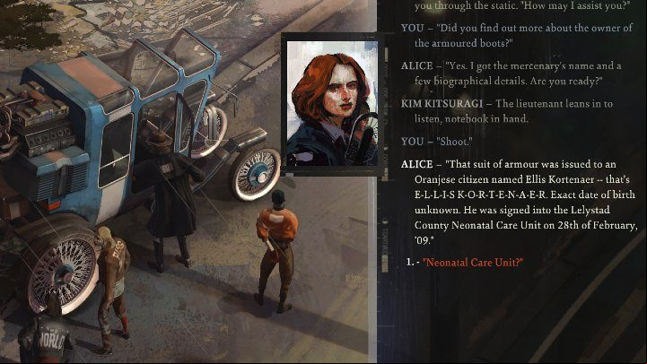 When you call Alice the next day, the woman will have a lot of information for you - Disco Elysium: Run the number on the victims armour - walkthrough - Body identification - Disco Elysium Guide