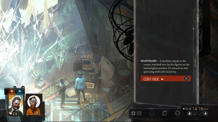 A full exploration of the church is possible (you will find a lot of reál and new items of clothing), but not mandatory - Disco Elysium: Help Ravers start a nightclub - walkthrough - Church and the Ravers - Disco Elysium Guide