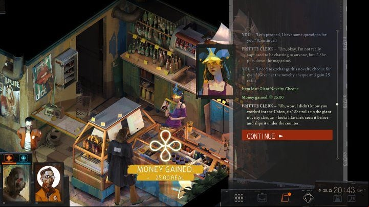 If you try to pay for damages with a check, Garte will reject your offer and demand real money - Disco Elysium: How to cash Novelty cheque in? - FAQ - Disco Elysium Guide