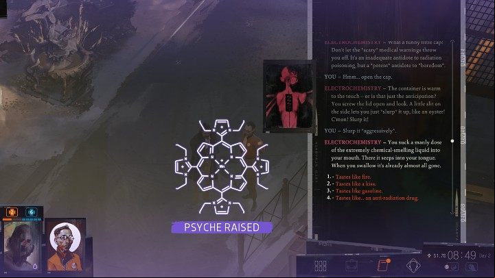 Pyrholidon can be bought at Roy's Pawnshop after ing the white Electrochemistry skill check - Disco Elysium: Find pyrholidon and slurp it - walkthrough - Drugs - Disco Elysium Guide