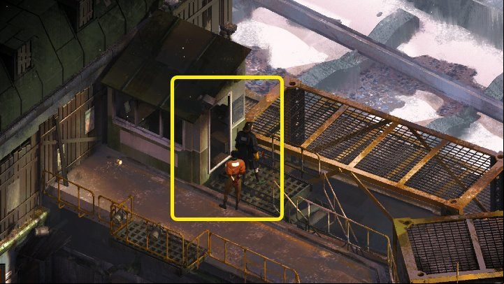 You can find the photo in the watchman's booth, in the place indicated in the image above - Disco Elysium: Ask Rene about the photo - walkthrough - Other - Disco Elysium Guide