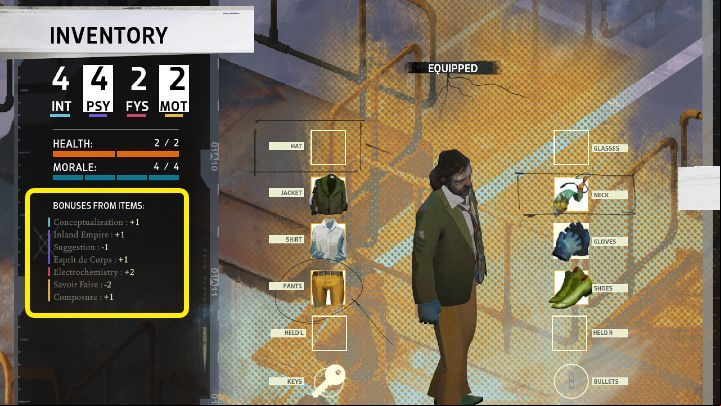 Modifiers in Disco Elysium are positive bonuses or negative statuses that are added to the performed skill test - Disco Elysium: Skill checks - Basics - Disco Elysium Guide