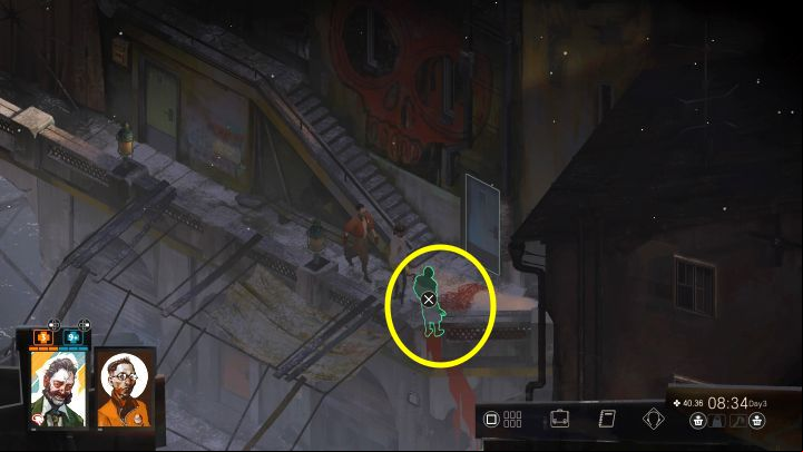 The task can be started by talking to Cindy the Skull - the woman can be found on the left balcony of the Capeside apartment building - Disco Elysium: Find the armoured gloves - walkthrough - Equipment - Disco Elysium Guide