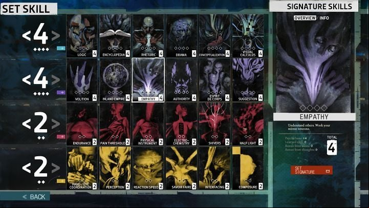 The initial skill level of your hero is equal to the level of each Attribute, as you can see in the image above - Disco Elysium: Skills - Basics - Disco Elysium Guide
