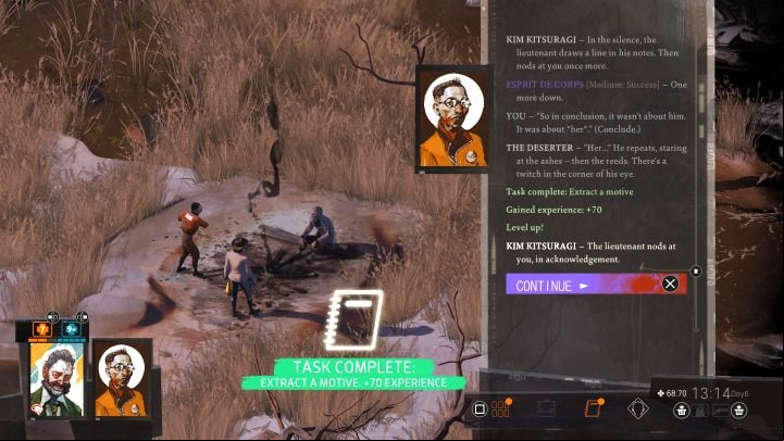 In the final part of the conversation, you can ask about the motive behind killing the hanged man - there aren't any additional skill checks here - Disco Elysium: Extract a motive - walkthrough - Ruby and the shooter - Disco Elysium Guide