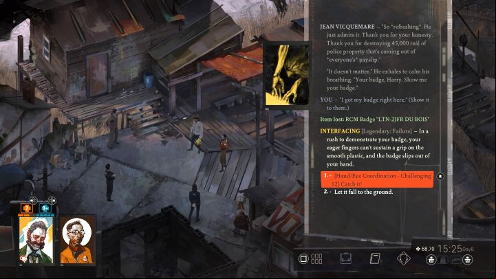 Some skill checks may appear during the interview - Disco Elysium: The Return - walkthrough - Ruby and the shooter - Disco Elysium Guide