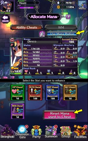 Mana points are earned by reincarnating characters - Disgaea RPG: Maos Lab - Basics - Disgaea RPG Guide