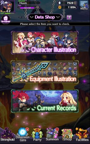 In the Data Shop - Character Illustration, you will find information about the characters - Disgaea RPG: Facilities - Basics - Disgaea RPG Guide