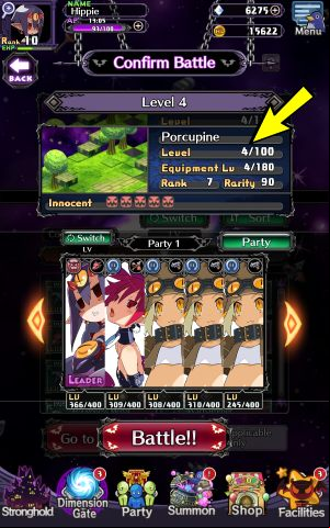 Each piece of equipment has its own level and rank, which affect a fight's difficulty level - Disgaea RPG: Item World - Basics - Disgaea RPG Guide