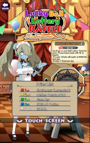 For every 10 purchases from the shop, you receive a lottery ticket - Disgaea RPG: Shop - Basics - Disgaea RPG Guide