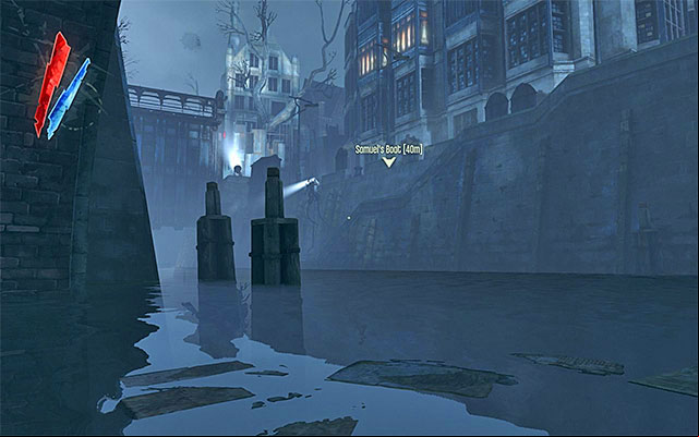 Eventually, you need to reach the circular valve handle and interact with it, which will unlock the age for you - Meeting with Samuel at his boat - Mission 5 - Lady Boyles Last Party - Dishonored - Game Guide and Walkthrough