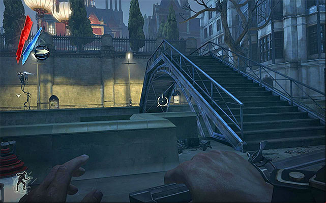 It is compulsory to reach the other bank of the river, because this is where the Boyle Estate is located - Crossing the river - Mission 5 - Lady Boyles Last Party - Dishonored - Game Guide and Walkthrough