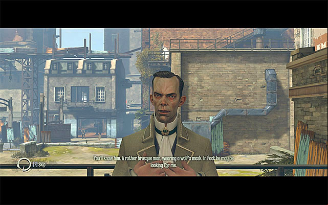 As you leave the warehouse, you should be accosted by Lord Traevor Pendleton and he will ask you to perform a quest for him, connected with delivering a note to Lord Shaw, who has been invited to the ball - Trip to the Boyle Estate - The Hound Pits Pub #5 - Dishonored - Game Guide and Walkthrough