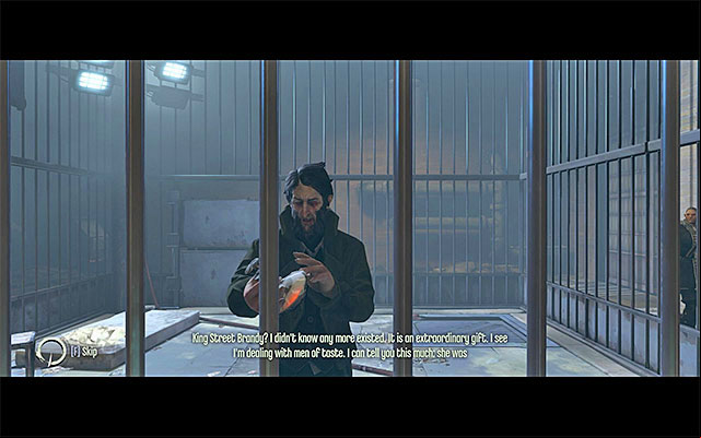 Return to Sokolov with the brandy and give it to him, thanks to which you will convince him that he should share his information - Interrogating Sokolov - The Hound Pits Pub #5 - Dishonored - Game Guide and Walkthrough