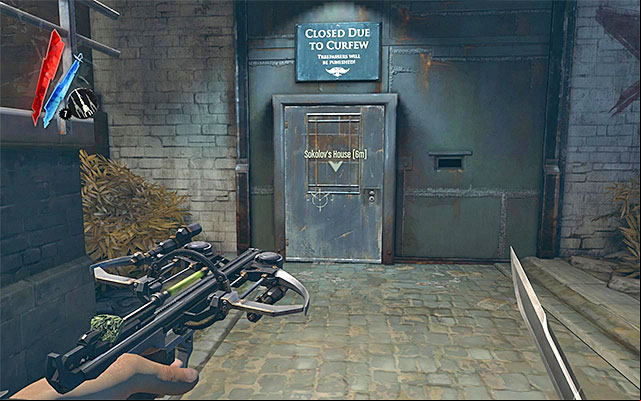 Approach the woman and convince her that she should escape - Getting around the third outpost - Mission 4 - The Royal Physician - Dishonored - Game Guide and Walkthrough