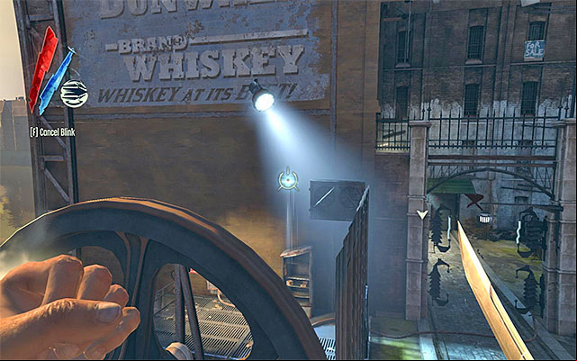 The objects controlling the wall of light may be reached in two ways - Getting around the third outpost - Mission 4 - The Royal Physician - Dishonored - Game Guide and Walkthrough