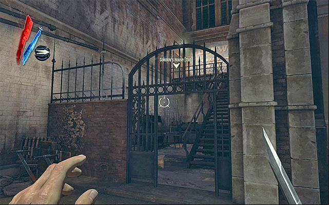 Since you are already here, it would be a good idea to explore the lodge located at this side of the river (unless you already have) - Getting around the third outpost - Mission 4 - The Royal Physician - Dishonored - Game Guide and Walkthrough