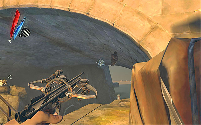 You'd better be careful here as river krusts spit poison and, if you are hit, you may lose quite a lot of your health points - Freeing Alec - Mission 4 - The Royal Physician - Dishonored - Game Guide and Walkthrough
