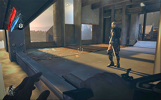It's time to focus on the first one of the aims of the current quest - Deactivating the drawbridge spotlights - Mission 4 - The Royal Physician - Dishonored - Game Guide and Walkthrough