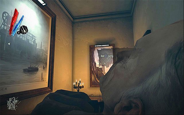 On the building's ground floor, you can find gold and a rewire tool - Exploring Pratchett's apartment and the neighboring houses - Mission 4 - The Royal Physician - Dishonored - Game Guide and Walkthrough