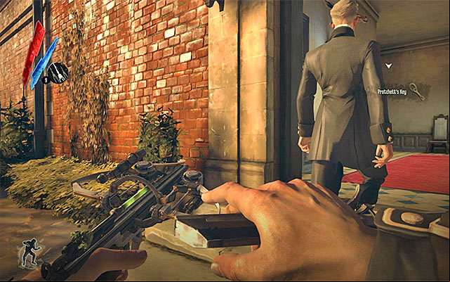 Right after you reach a new location, you will witness a conversation between Pratchett and one of the guards - Exploring Pratchett's apartment and the neighboring houses - Mission 4 - The Royal Physician - Dishonored - Game Guide and Walkthrough