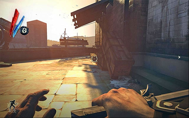 Variant two assumes that you reach a small square located to the right of the outpost (the above screenshot) - Getting around the first outpost - Mission 4 - The Royal Physician - Dishonored - Game Guide and Walkthrough