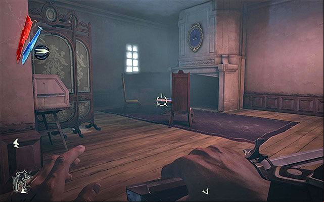 Take the staff exclusive staircase and after you the first floor, head towards the upper ones - Rescuing Emily - Mission 3 - House of Pleasure - Dishonored - Game Guide and Walkthrough