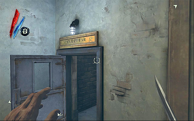 Backtrack to the staircase and return to the lowest level of the basement, choose the door marked as VIP Exit (the above screenshot) - Rescuing Emily - Mission 3 - House of Pleasure - Dishonored - Game Guide and Walkthrough