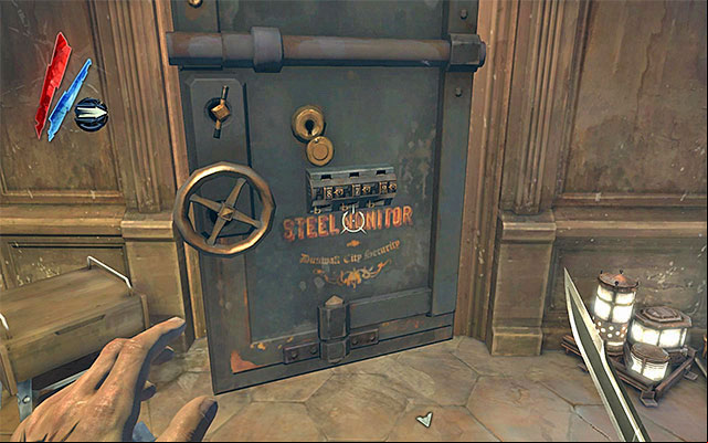Eventually, you should of course turn your attention to the safe itself - Exploring the Art Dealer's Apartment - Mission 3 - House of Pleasure - Dishonored - Game Guide and Walkthrough