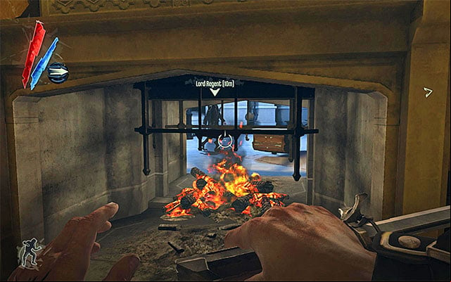 The last one of the suggested variants assumes that you first gain access to the rooms located to the west of Lord Regent's chambers, so that you reach the fireplace shown in the above screenshot - Infiltrating Lord Regent's chambers - Mission 6 - Return to the Tower - Dishonored - Game Guide and Walkthrough