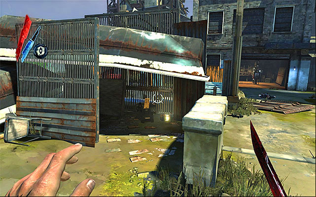 You definitely need to take a look into the shack (the above screenshot) located near the age to the docks and the warehouse, in which Sokolov used to be kept during your earlier visits to the pub, and find an Audiograph - Samuel Stays Wary - Exploring the Pubs vicinity - Mission 8 - The Loyalists - Dishonored - Game Guide and Walkthrough