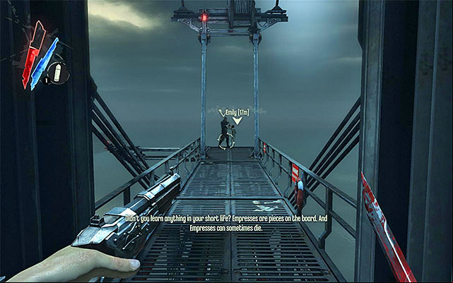 You should, eventually, reach the place where you will witness the struggle between Emily and Havelock - Endings - Mission 9 - The Light at the End - Dishonored - Game Guide and Walkthrough