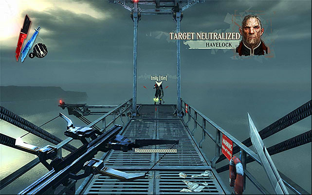 You can also use your ranged weapon to dispose of the iral, and use your pistol or your crossbow to hit him - Endings - Mission 9 - The Light at the End - Dishonored - Game Guide and Walkthrough