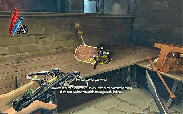RUNE 7/7 - The rune is in the workshop in the backyard (behind the Overseer's building) - Runes - locations - p. 1 - Collectibles - Dishonored - Game Guide and Walkthrough