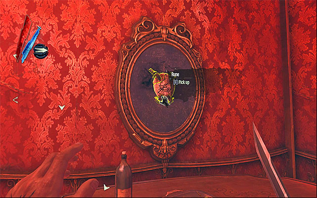 RUNE 3/5 - The rune is hanging on the wall, on the first floor of the Golden Cat club - Runes - locations - p. 1 - Collectibles - Dishonored - Game Guide and Walkthrough