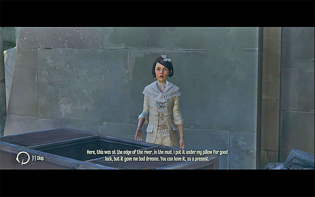 RUNE 1/3 - The rune is a reward for finding Emily, and it's the girl that you receive it from - Runes - locations - p. 2 - Collectibles - Dishonored - Game Guide and Walkthrough