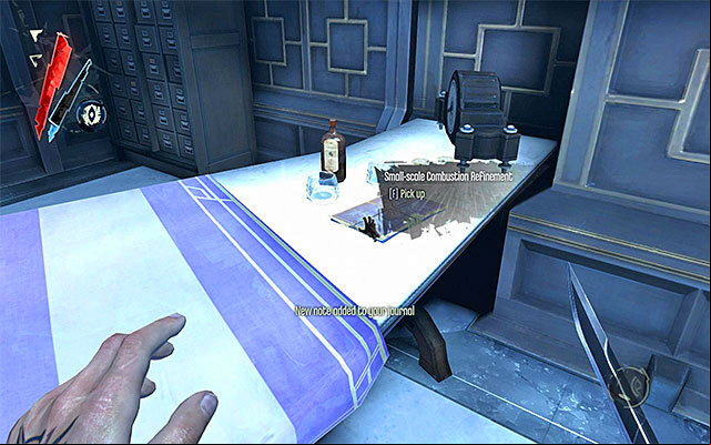 BLUEPRINT 1/1 (Small-scale Combustion Refinement) - The blueprint is in General Tobias's quarters on the second floor of the Dunwall Tower - Blueprints - locations - Collectibles - Dishonored - Game Guide and Walkthrough