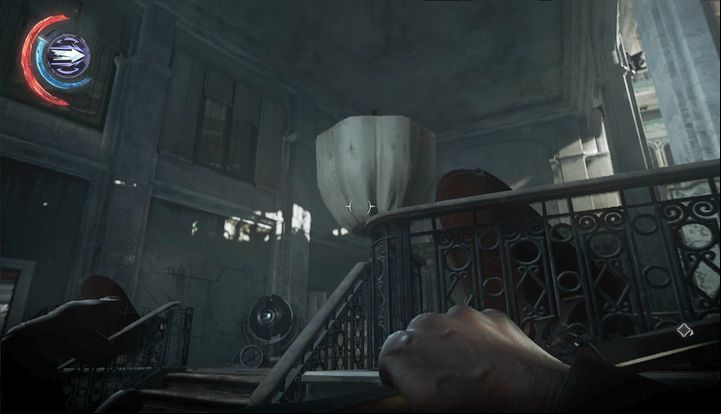 Jump on top of it. - Get through the lobby | Mission 3 - Mission 3 - The Good Doctor - Dishonored 2 Game Guide