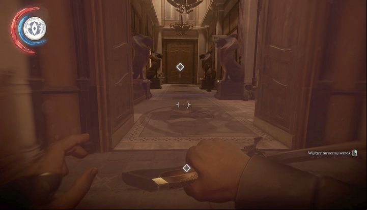 Jump through the window on the right, and catch the guard from behind. - Get Overseer Byrnes body | Mission 6 - Mission 6 - Dust District - Dishonored 2 Game Guide