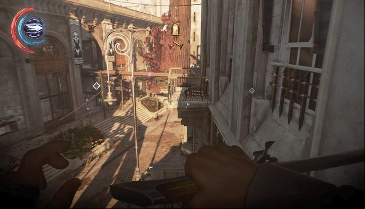 The collectibles are located in the apartment to the right. - Secrets | Mission 4 - Mission 4 - The Clockwork Mansion - Dishonored 2 Game Guide